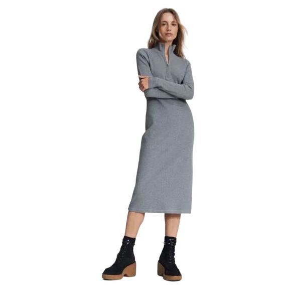 Rag and Bone Laila Zip Sweater Dress Large NWT Gray - Picture 1 of 11
